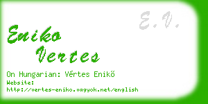 eniko vertes business card